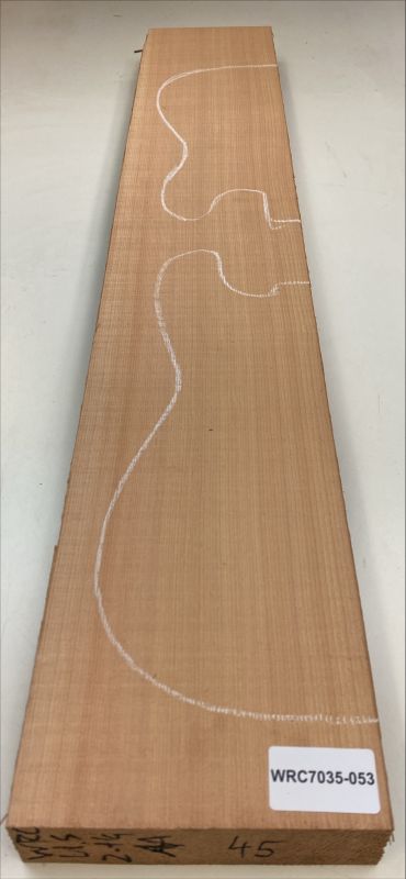 Body Western Red Cedar, 2-pcs grainmatched,  Unique Piece #053